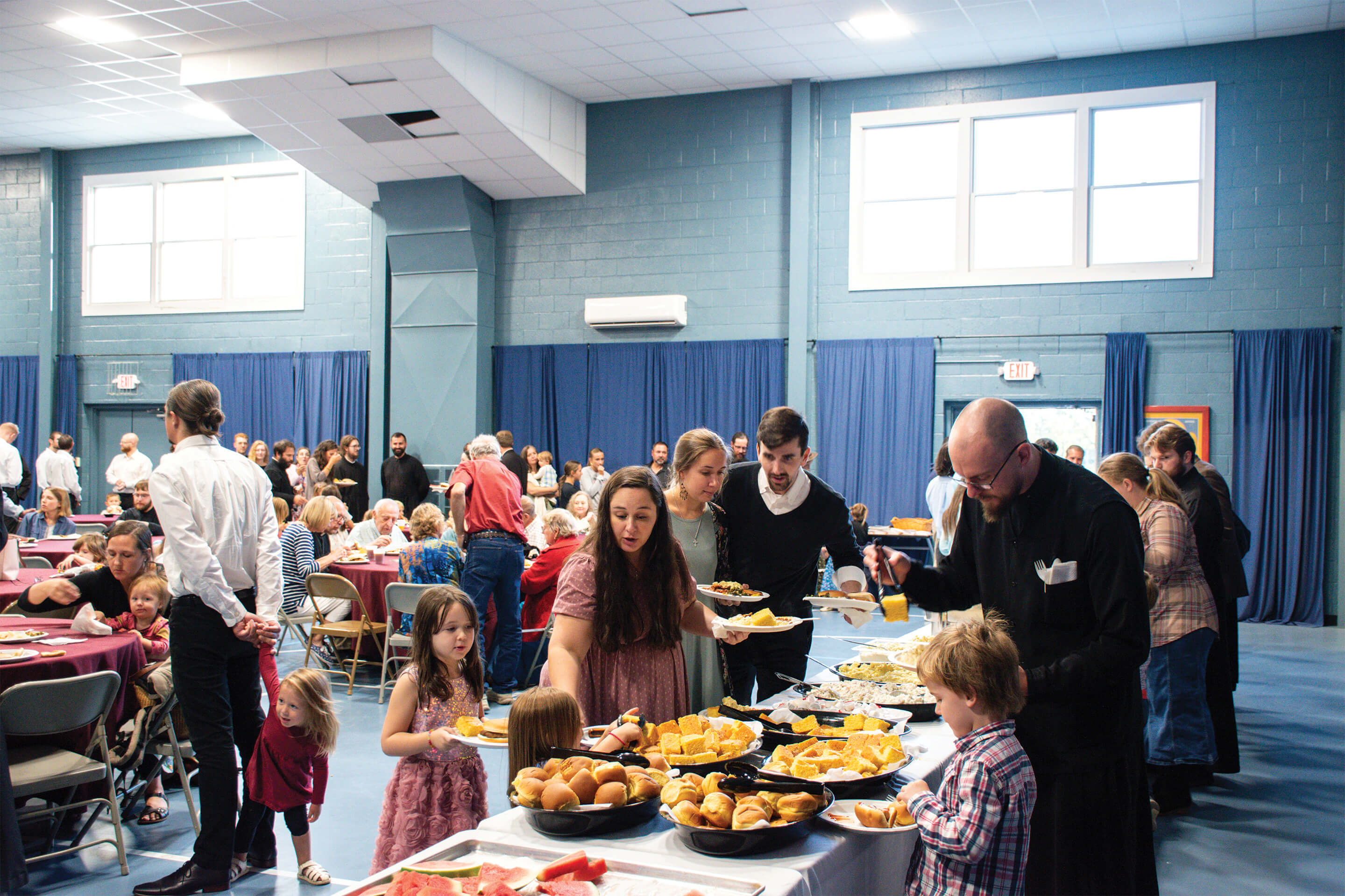 St. Tikhon's Seminary Community seminarian families in fellowship.