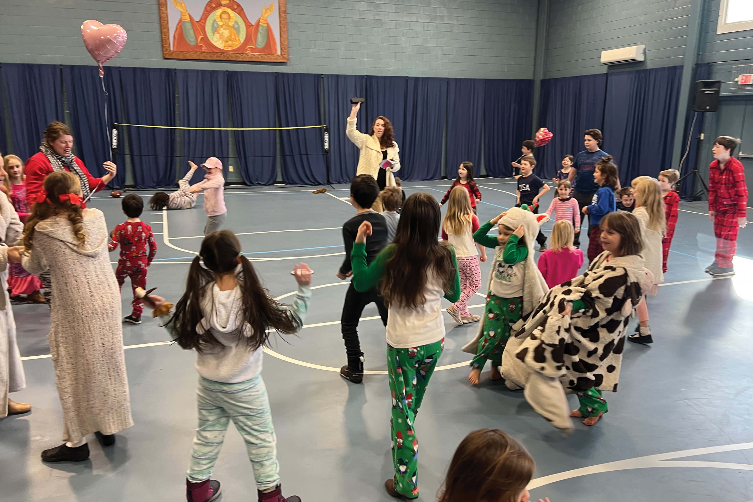 St. Tikhon's Seminary Community seminary children playing together in the gym.